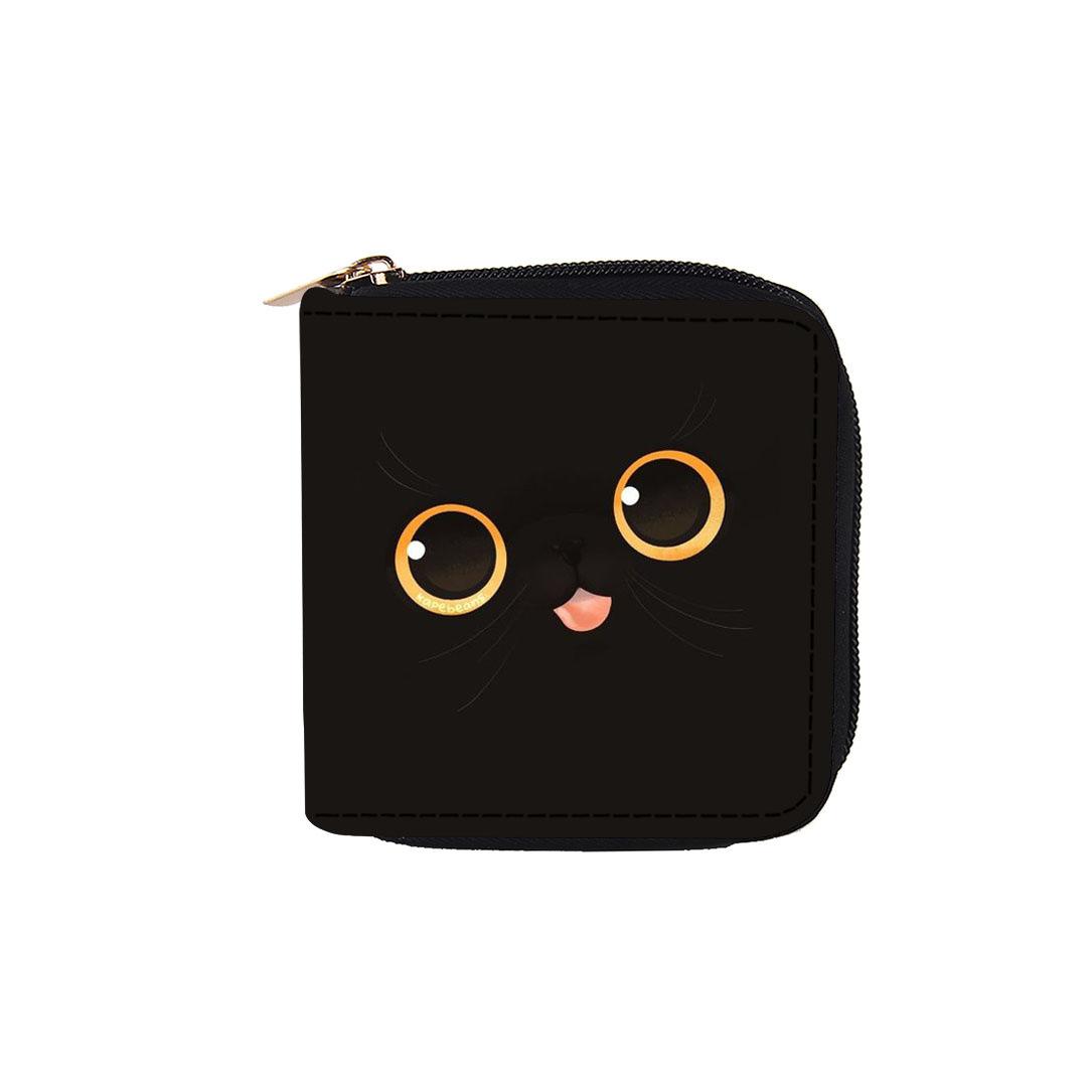 

Новый кошелек маленький с короткой молнией черный кот, кошелек.