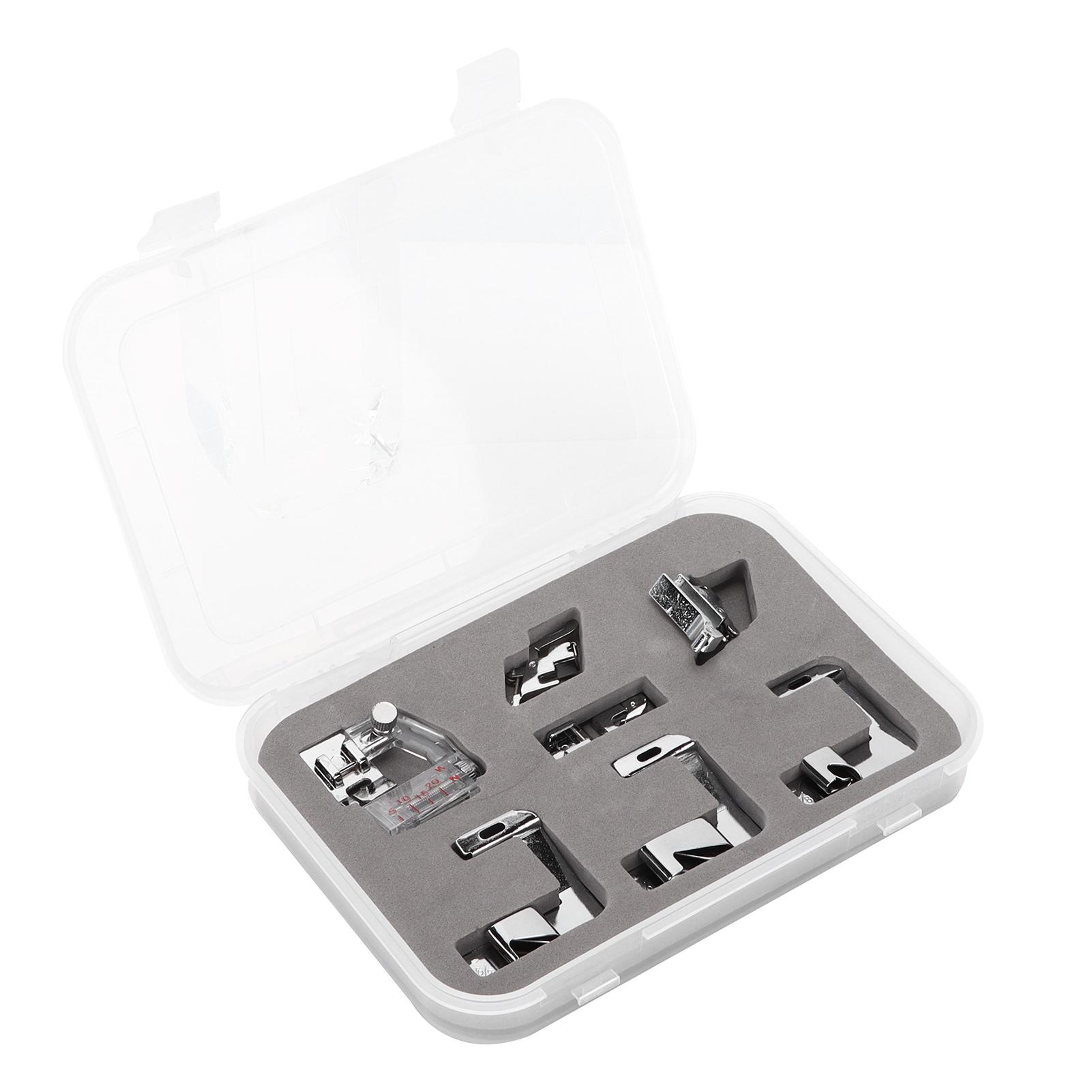 

Набір із 7 лапок для швейної машинки Домашній багатофункціональний набір для підгину для більшості побутових швейних машин