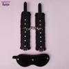 Plush Diamond Eye Mask & Leather Handcuffs Erotic Set