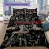 Custom Name Vampire Diaries Pattern Bedding Uilt Set Uilt Cover Pillowcase Home Decoration Birthday Gift (1*duvet Cover+2*pillowcase Without Core)