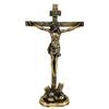 Brass Jesus Christ Cross in (Antique look) | Spiritual Idols | Religious Statues | Holy Statue of Christian (12 inches height)
