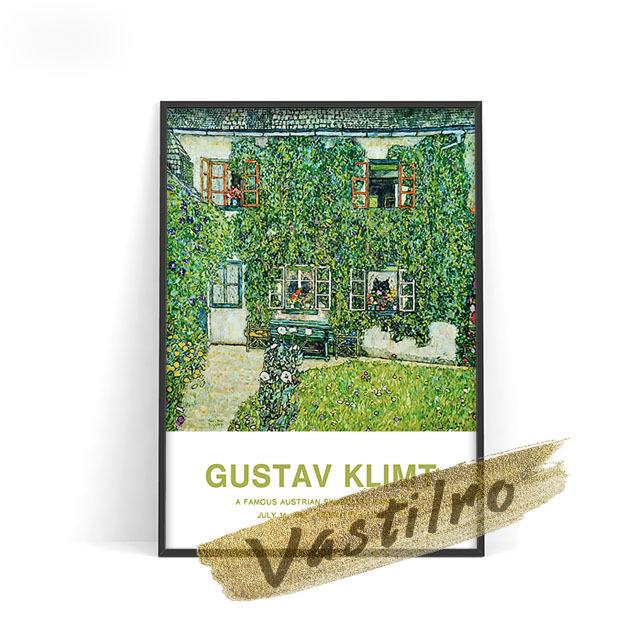 

Густав Климт в стиле модерн, выставочный постер, итальянский садовый пейзаж, картина маслом, женский портрет, ретро, ​​дом 21cm×30cm NoFrame