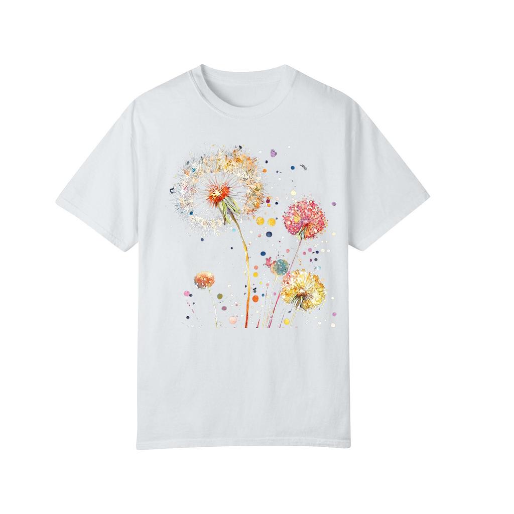 Girls Round Neck Casual Printed Short-sleeved T-shirt Top