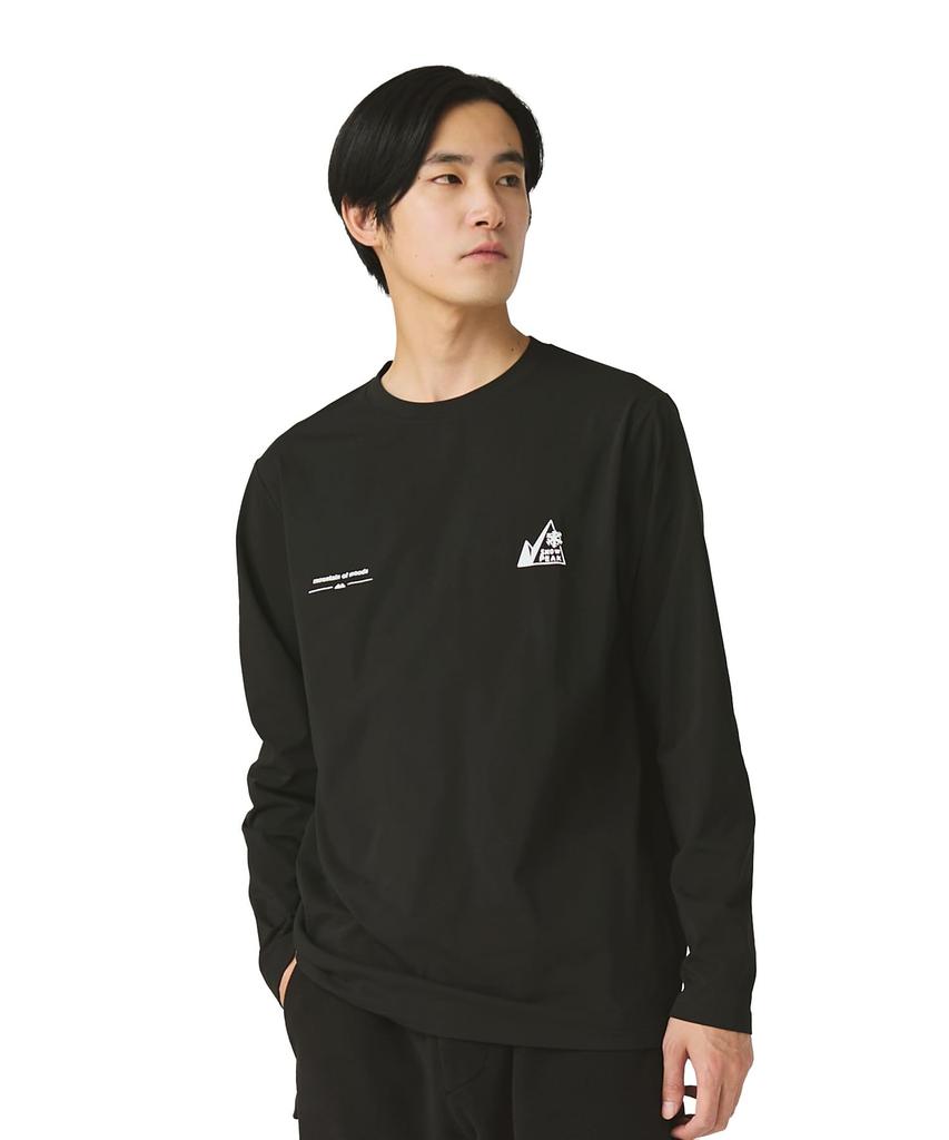 Snow Peak MofM Satoyama Long Sleeve T-Shirt MM4510-TS01 Cut and Sew Long Sleeve T-Shirt for Men and Women, Size L, Black