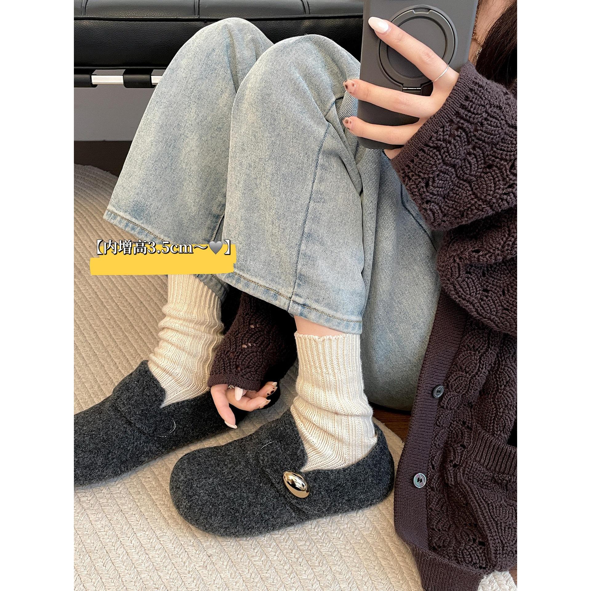 Wang Fan retro thick-soled fluffy shoes outer wear 2025 winter warm and fleece non-slip Birkenstock cotton shoes 40 коричневый