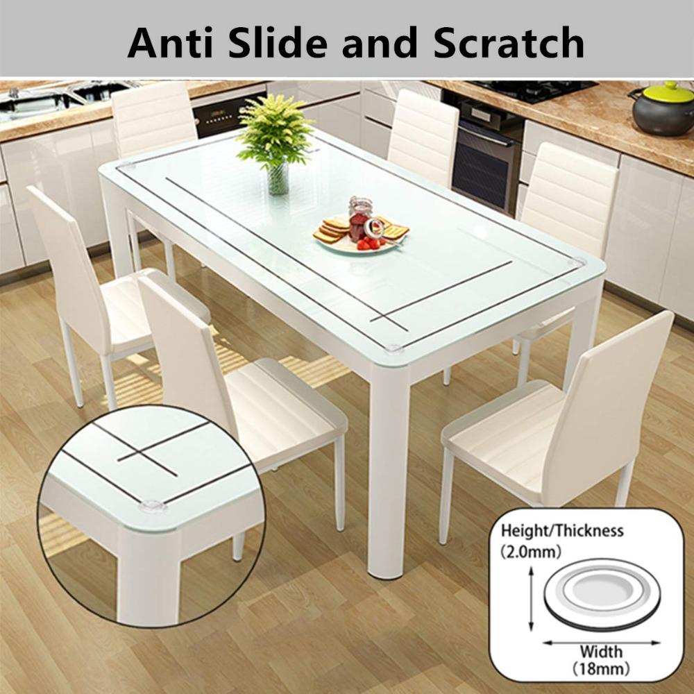 Clear Glass Table Top Anti Slip Pads Round Under Glass Pads Anti Slip Glass Table Top Bumpers