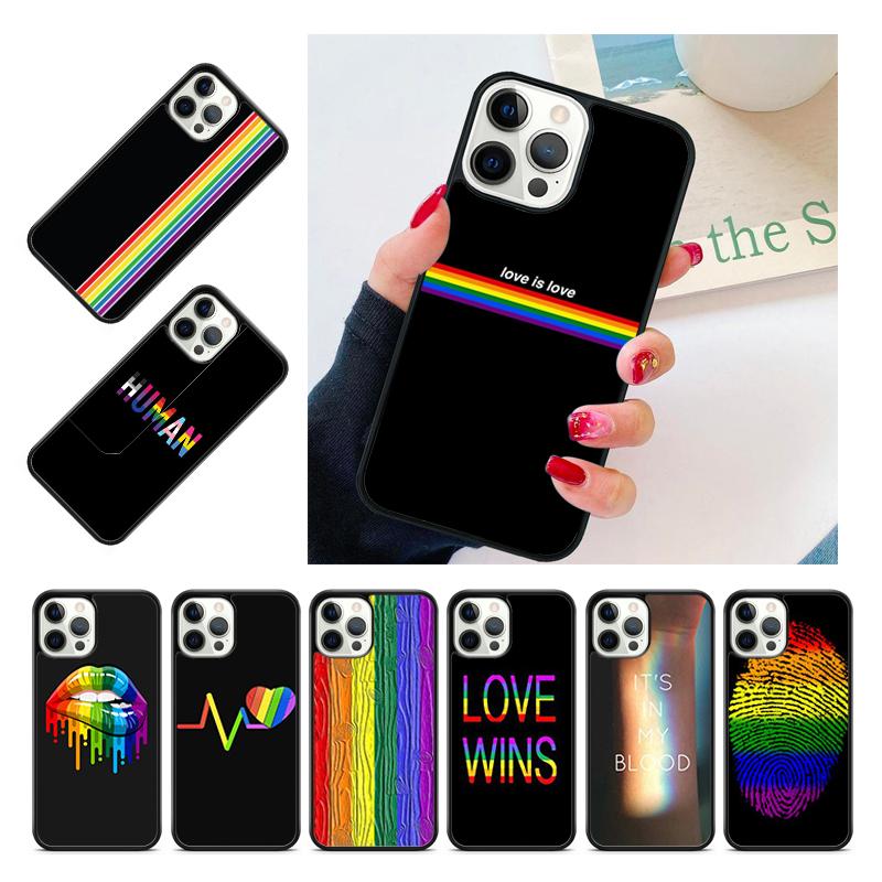 Gay Lesbian LGBT Rainbow Pride Phone Case Cover For iPhone 17 Air 15 16 Pro Max 14 13 12 11 Pro Max Plus Coque