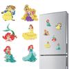 6Pcs DIY Diamond Painting Refrigerator Magnets, Disney Princess Theme, Cross-stitch Round Diamond Handicraft Home Decoration Gift