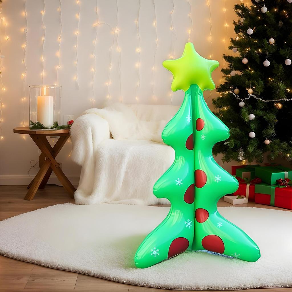 24 Inch Inflatable Christmas Tree Waterproof PVC Inflatable Christmas Tree Toy Decoration For Party Photography Gathering Garden