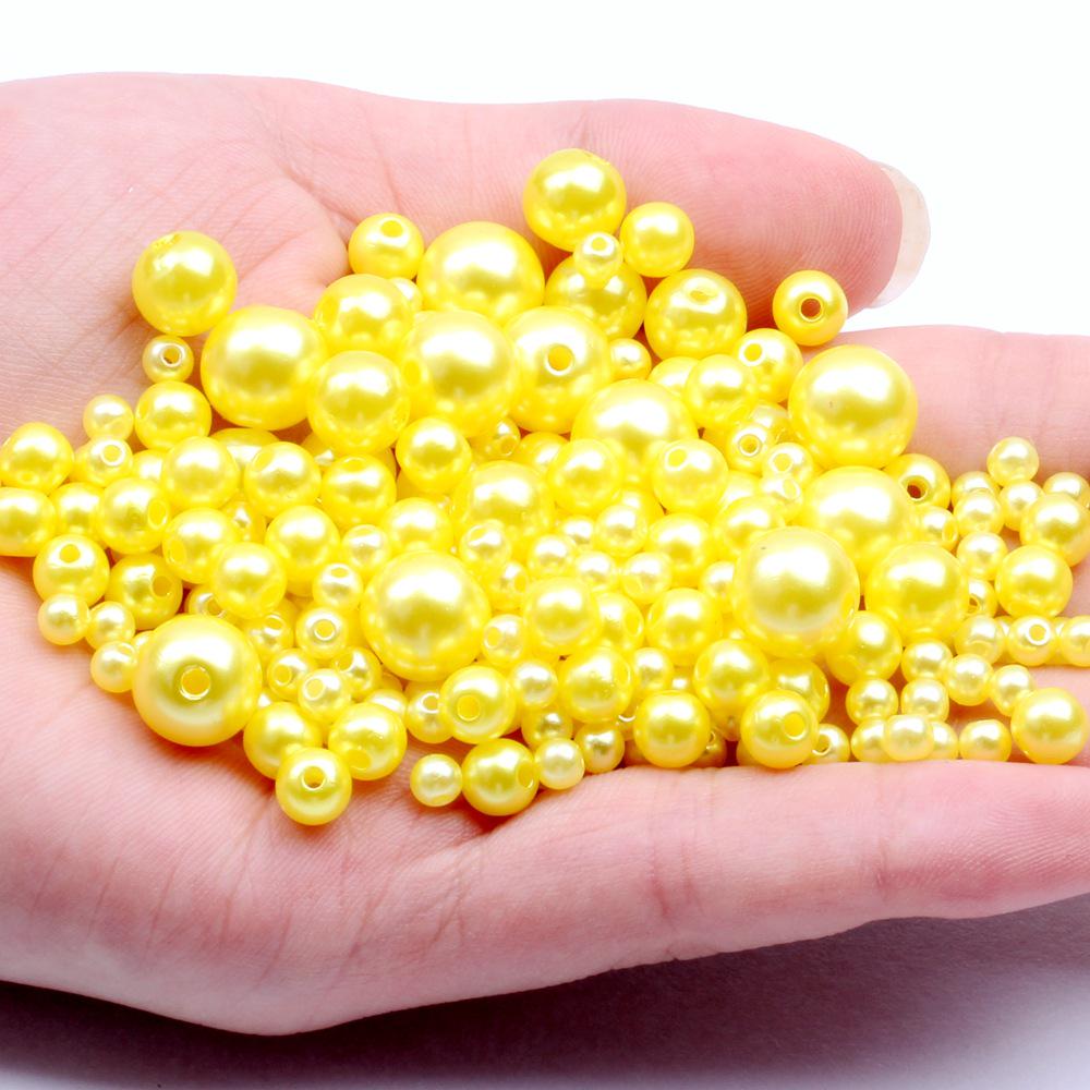 18g Perforated Imitation Pearl Beads: No Peeling/Fading - Cream Glue Hair Clip for DIY Handmade Bracelets & Small Accessories.