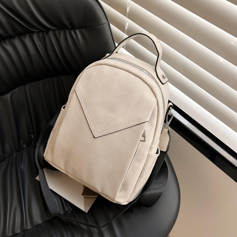 New fashion pu women's backpack college style large capacity simple trendy versatile casual backpack