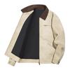 American retro new men's leather jacket pu tooling style old money style couple casual locomotive leather jacket jacket