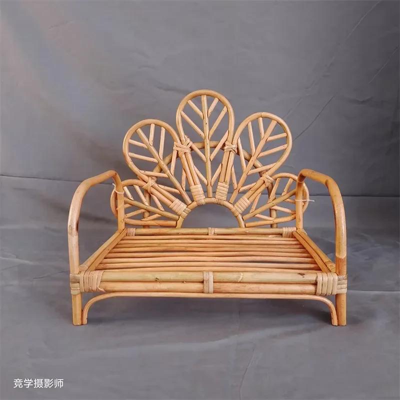 Vintage Handmade Newborn Photography Basket-Baby Chairs & Doll Bed Props for Boys & Girls Perfect for Newborn Baby Photoshoot