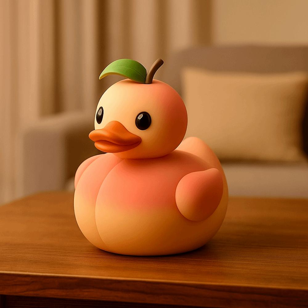 Cute Duck Figurine Cartoon Animal Sculpture Micro Landscape Fruit Duck Statue Cabinet