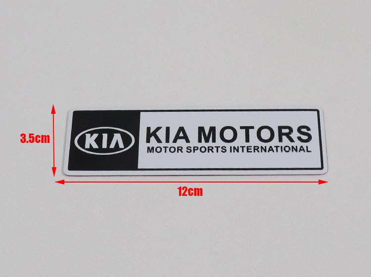 AANQ1 1pcs 3D Car Logo Aluminum Sticker Fender Side Rear Bumper Tail Door Trunk Sticker Emblem Sticker Styling Accessories For KIA