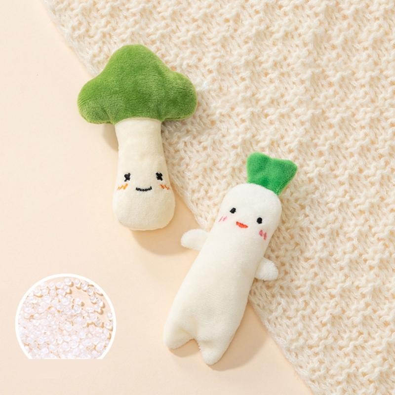 Infant Comforting Toy Lovely Cartoon Shape Hand Grip Doll Sensory Development Toy for Crib Strollers Travel Daily
