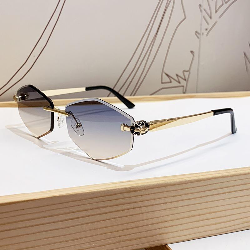 

2026 Hot-selling New Fashion Sunglasses Unisex Trendy Brand Versatile Frameless Rhombus Sun Glasses Women Ins Sunscreen UV400