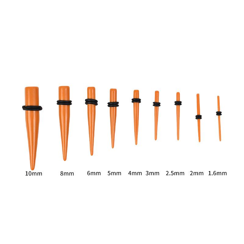 Acrylic Heart & Triangle Ear Plugs – Colorful Piercing Jewelry In Multiple Sizes