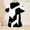 Women Plus Size Black Printed Keyhole Neck Short Sleeve Nurse Scrub Top With Front Pockets