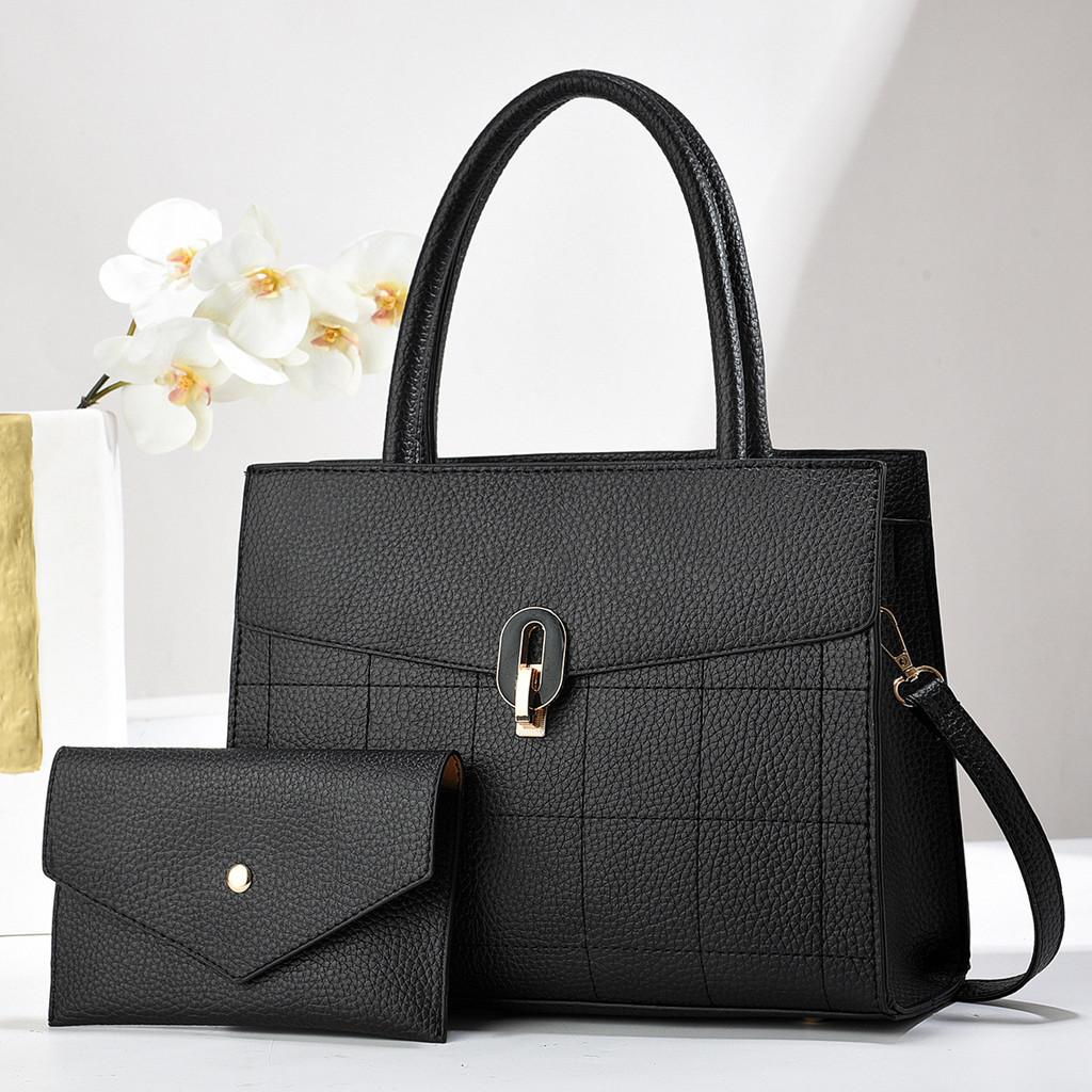 Stylish Retro Plaid Large Capacity Fashion Tote Bag For Everyday Use In Black And Macaron Colors