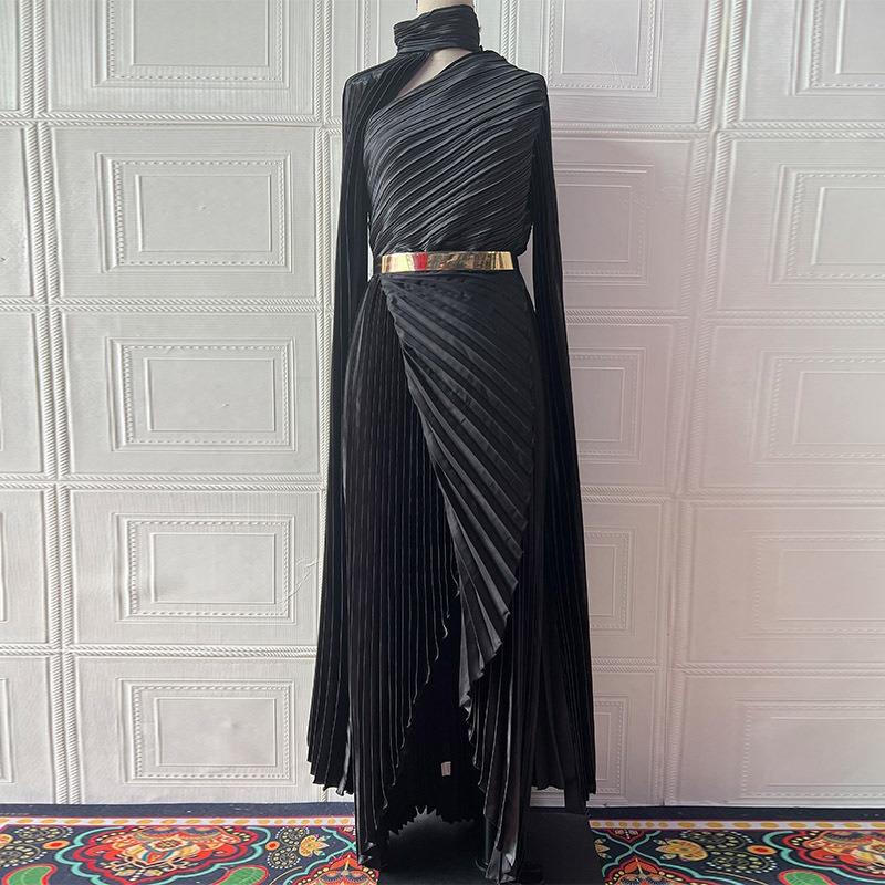 Im Sommer Europa und die Vereinigten Staaten neues langes Schal-Temperament-Kleid Rockgürtel-Kleid