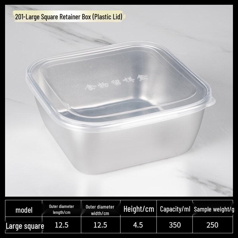 

Stainless Steel Food Sample Boxes with PC Lids for School Canteens