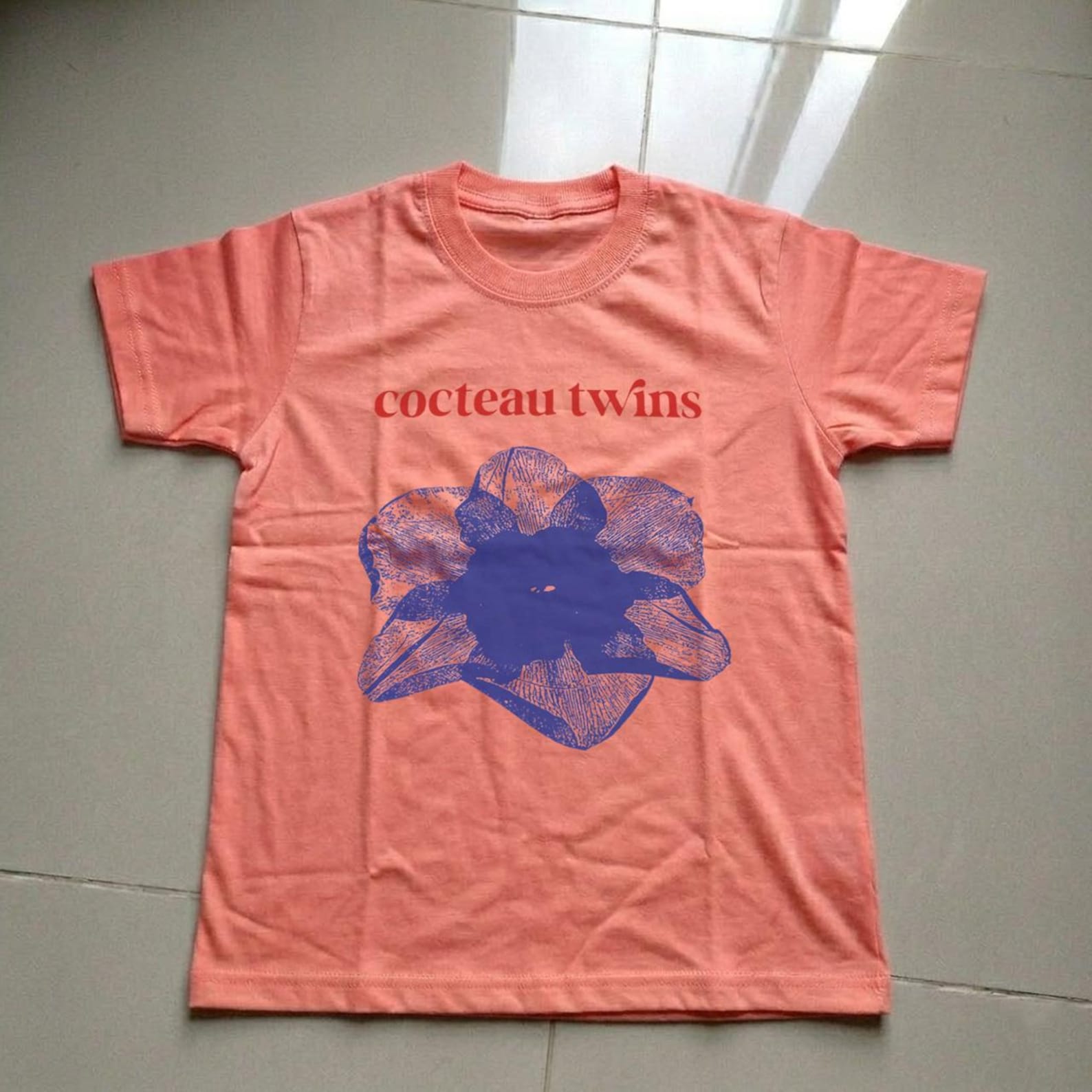 Cocteau Twins Band Graphic Tee, 90s Style Flower Print Unisex Shirt M