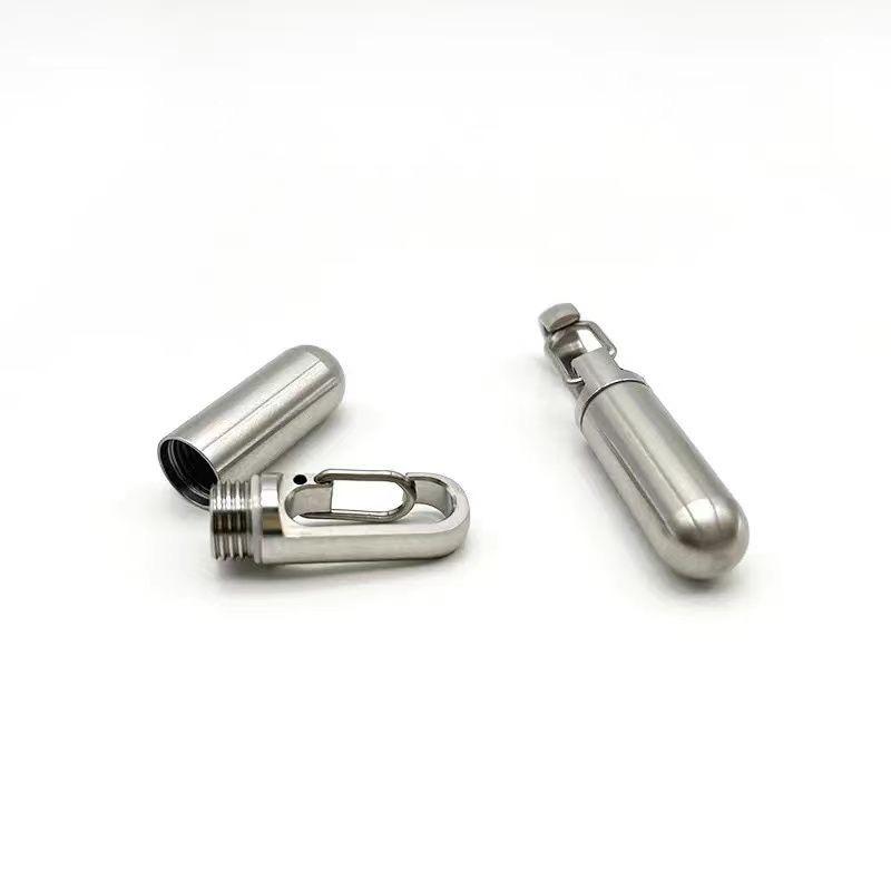 Compact Stainless Steel Waterproof Pill Box with Moisture-Proof Compartment
