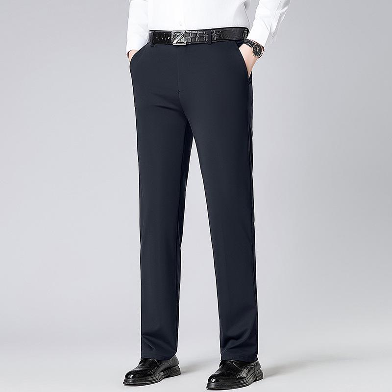 2026 Spring/Summer Men's Tencel Ice-Cool Casual Pants - Straight-Leg, Versatile Comfort for Middle-Aged Men
