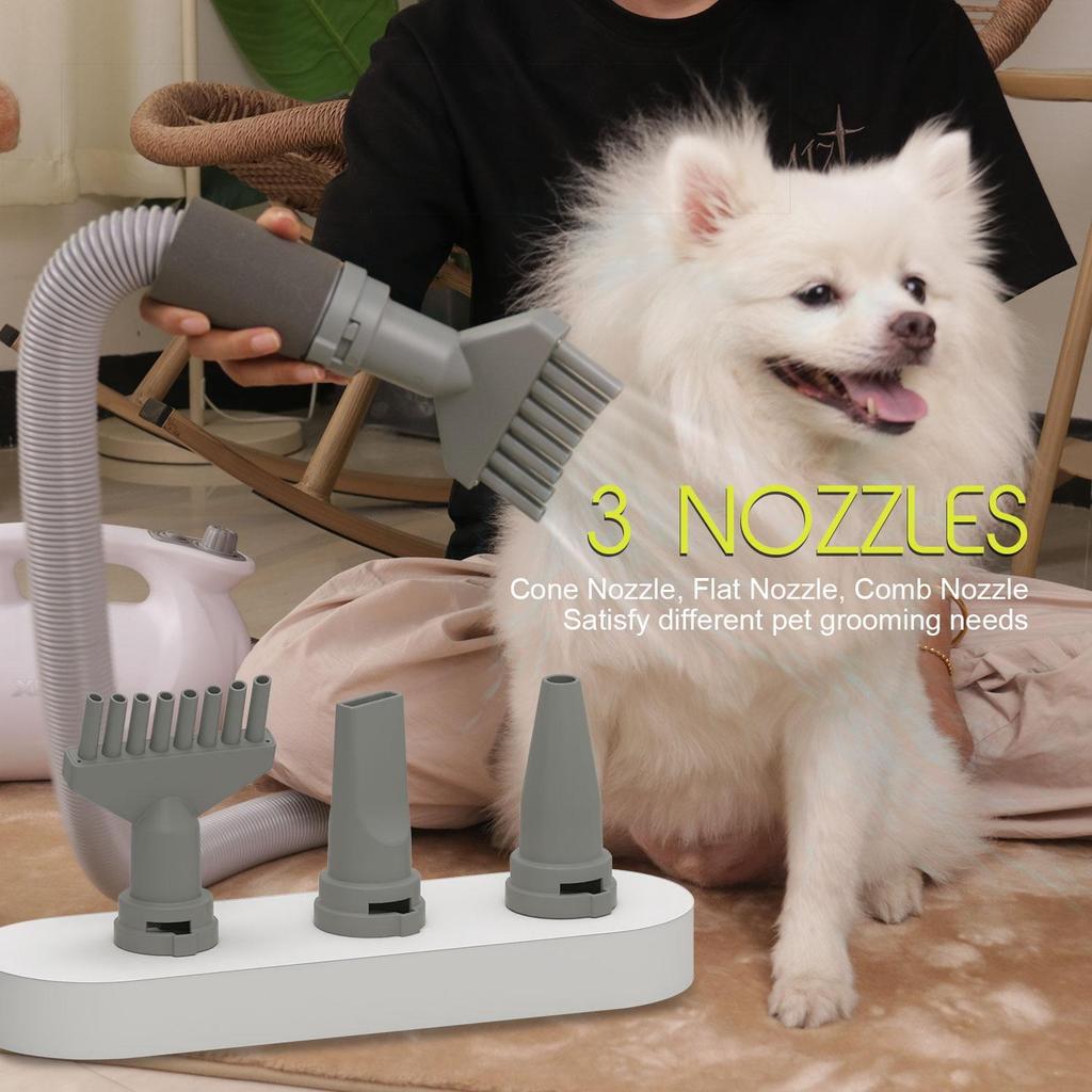 XPOWER B-113 Pet Grooming Hair Dryer Blower Professional Force Dryer Dog Hair Dryer Pet Blower Lightweight Mobile Grooming Kit