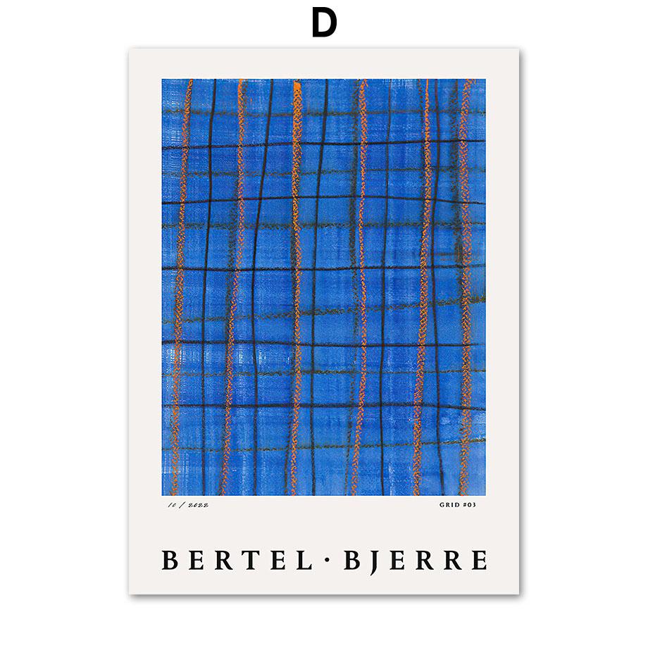 Blue Abstarct Line Girl Portrait Geometric Curve Posters And Prints Wall Art Canvas Painting For Living Room Decorative Pictures