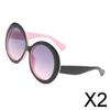 Stylish Oversized Circular Shades In Black and Pink