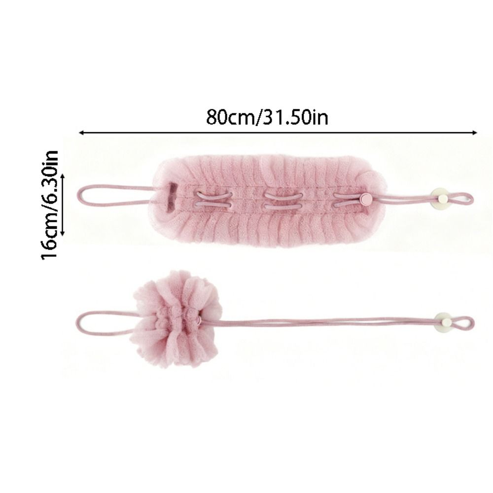 Reusable Back Exfoliating Scrubber 2in1 Bubble Bath Balls Scrubbing Back Strap  Household Use