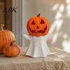 PLA Plastic Candlestick Halloween Pumpkin Ghost Candle Holder, Decorative LED Electronic Fall Holiday Decoration Stand, 3D Printed Ornament for Party