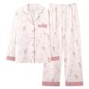 Imitation Cotton Pajamas Women's Autumn and Winter Sweet and Cute Long-sleeved Trousers Women's Loungewear Suit Can Be Worn Outside