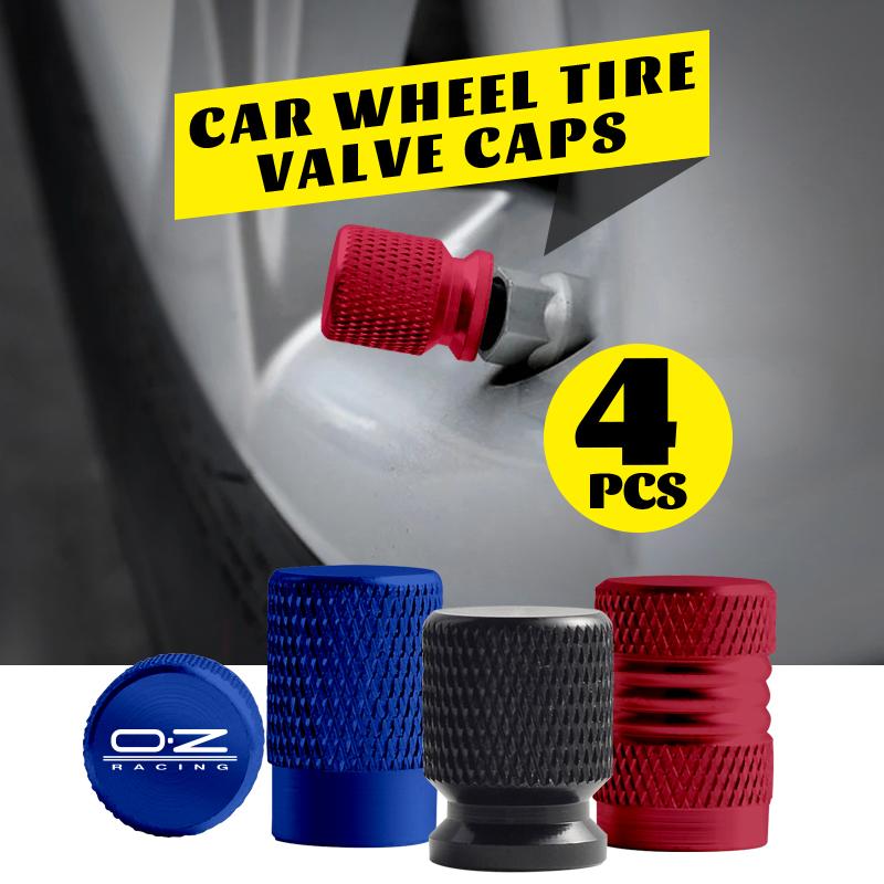 For OZ O.Z Racing Logo Alpha Romeo Fiat abarth JEEP Ford Volvo Car Valve Caps Wheel Tires Air Tyre Stem Protective Cover