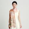 [Festival Gift] 100% Mulberry Silk Fashion Striped Women's Versatile Silk Shawl Silk Scarf Square Scarf Collar