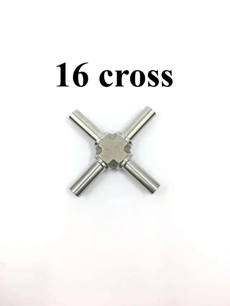 6 8 10 12 mm 1/4 3/8 1/2 3/4 Inch Auto Weld Cross 4 Ways Pipe Fitting 316L Stainless Steel BA Grade
