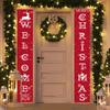 Merry Christmas Banner Flag Door Hanging Porch Sign Party Decor Xmas Ornament