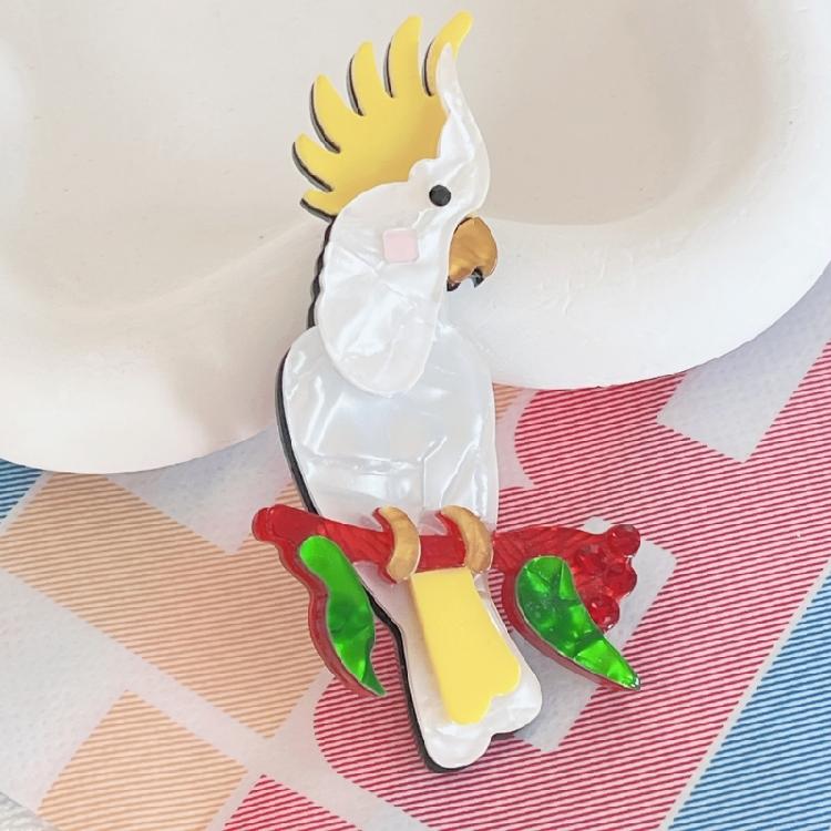 Eye Catching Sophisticated Acrylic Parrot Pin Portable Jewelry Accessory for Themed Event Stylish Outfits Casual Wear
