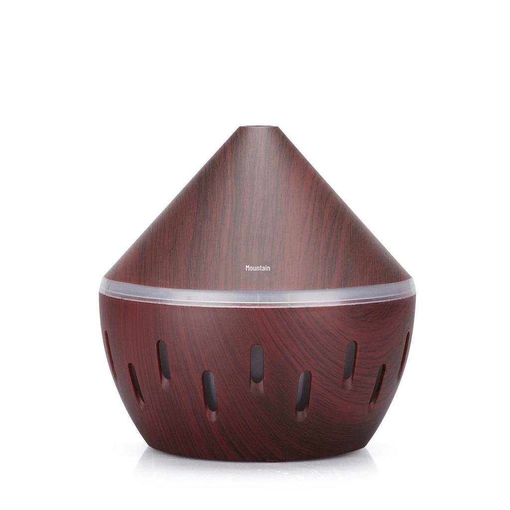 USB Wood Grain Mini Humidifier with Colorful Night Light