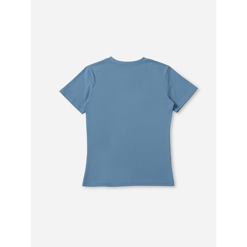 Daiso [woMen] SliM Fit Short Sleeve M Blue