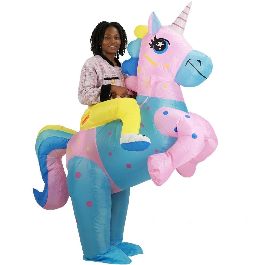 Colorful Pegasus Mount Inflatable Costume, Adult