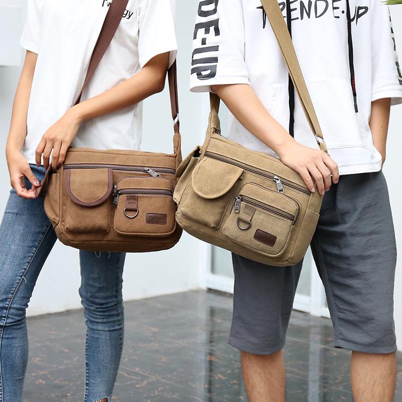 Men's Canvas Crossbody & Shoulder Bag - Spring Casual Sports Trend