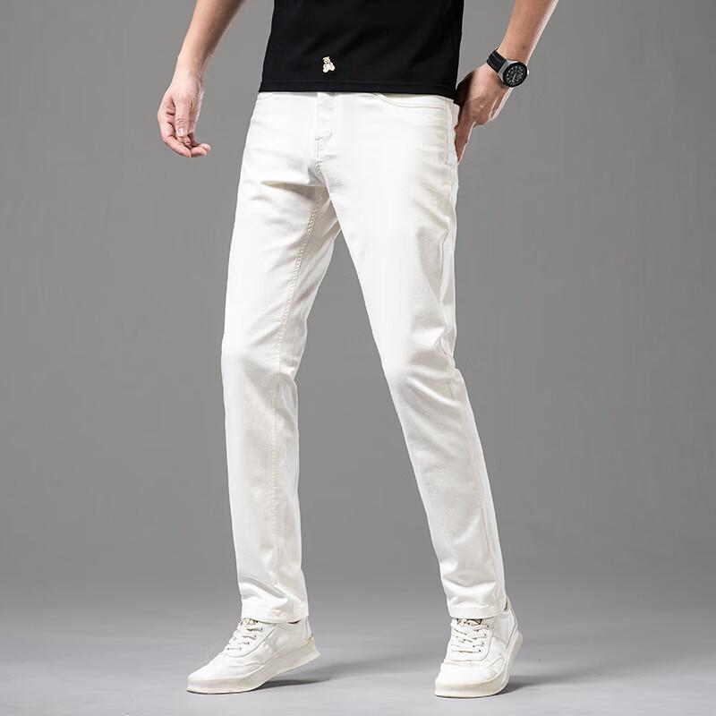 Yiliteng Men's High-Stretch Straight-Leg Denim Jeans