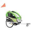 Remorque à vélo 2-en-1 - vidaXL - Vert et gris - Pour enfants - Vélo loisir