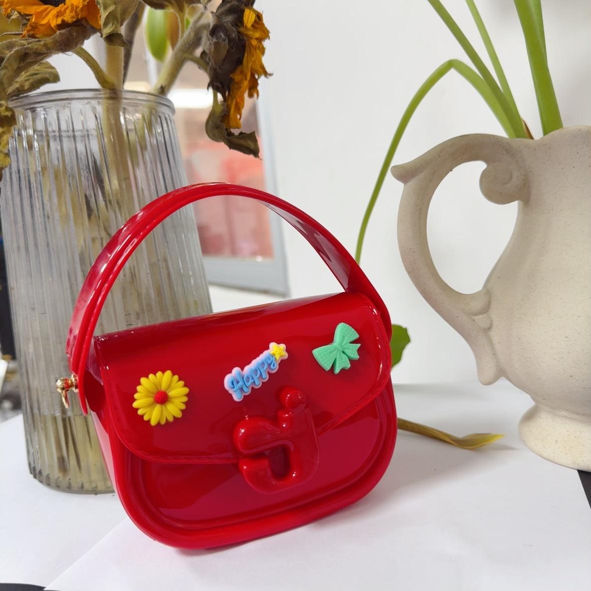 

22 Новая популярная сумка-желе с буквой j, портативная на плечо, через плечо, детская сумка, сумка из ПВХ, кошелек для мелочи. красный