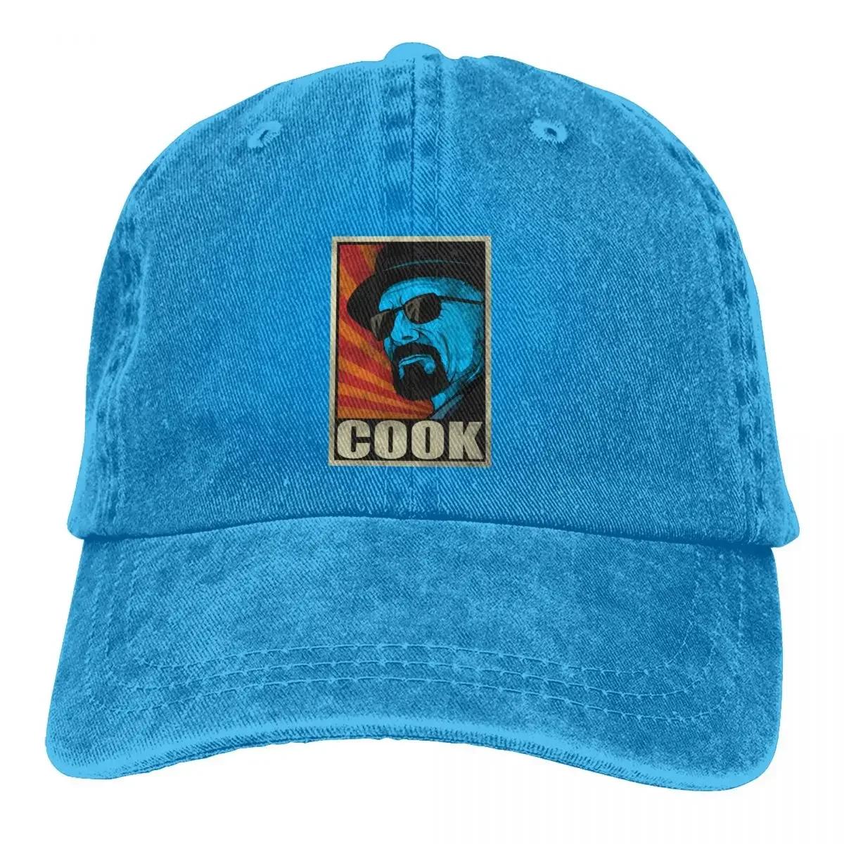 

Стираная мужская бейсболка Cook Trucker Snapback Ковбойские кепки Dad Hat Breaking Bad Walter White TV Golf Hats Adjustable