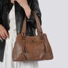Women's Soft Leather Bag Solid Color Tote Bag Mother Bag Crossbody Bag