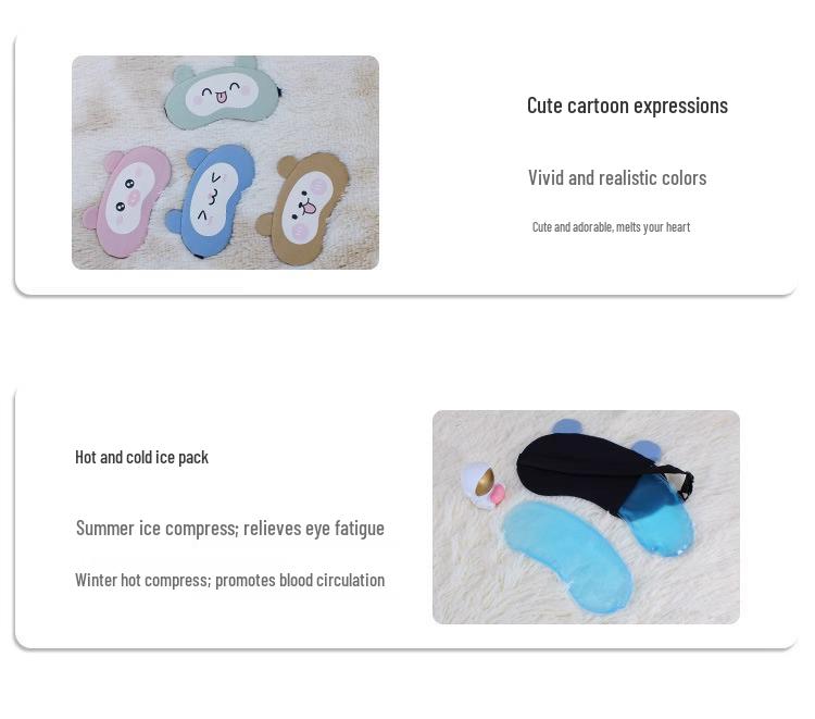 Sleep Mask with Ice Pack: Relieves Eye Fatigue, Ideal for Naps, Hot/Cold Compress